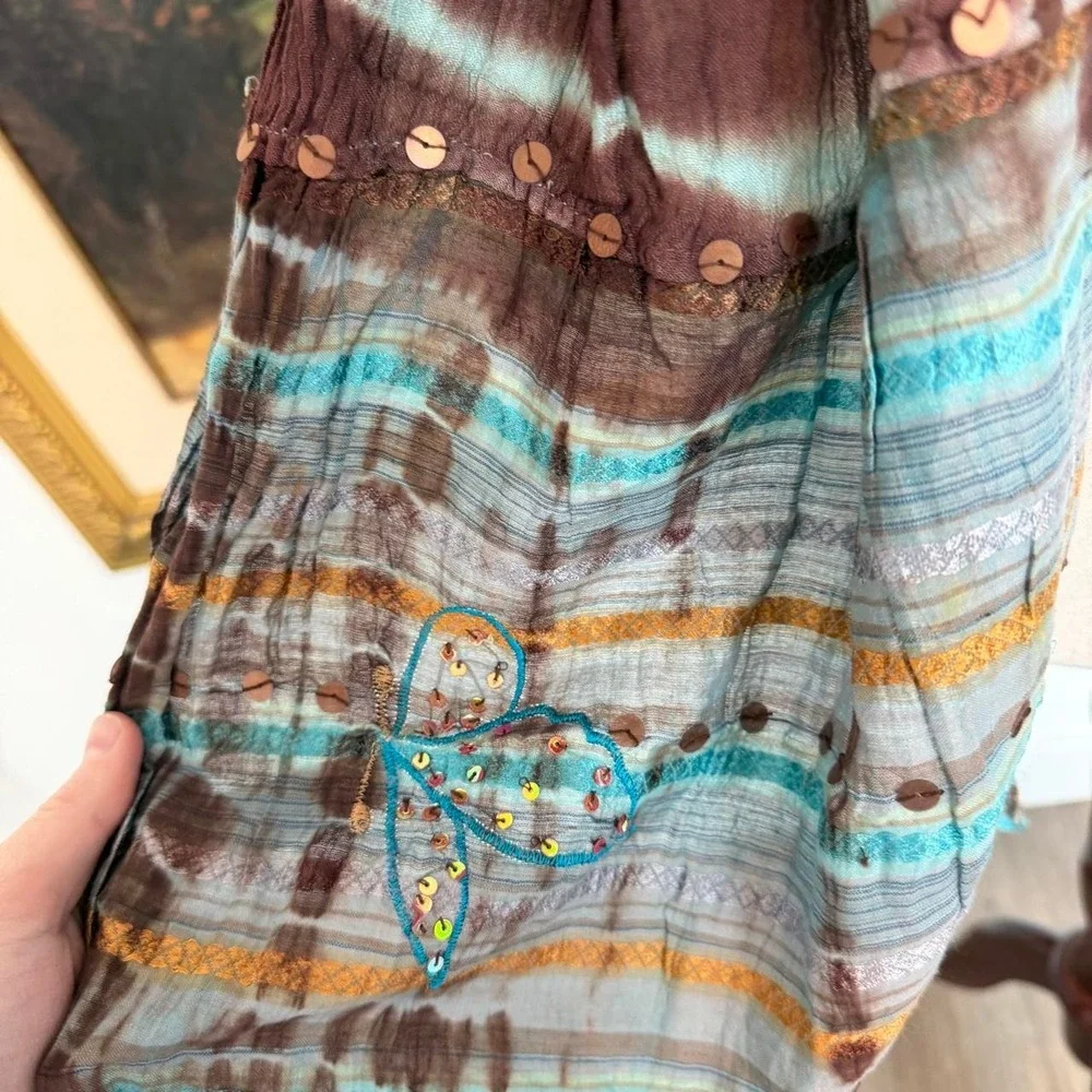Whimsi Boho Fairy Butterfly Sequined Scarf